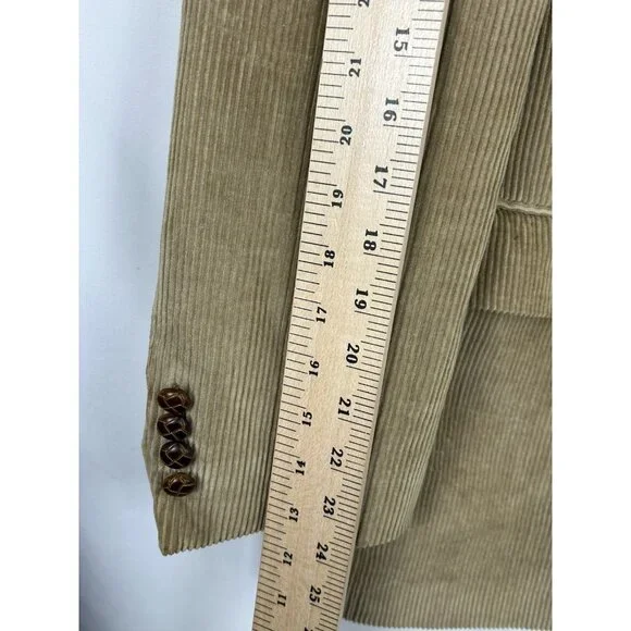 Lauren Ralph Lauren Mens 46R Corduroy Sport Coat Brown Jacket Blazer